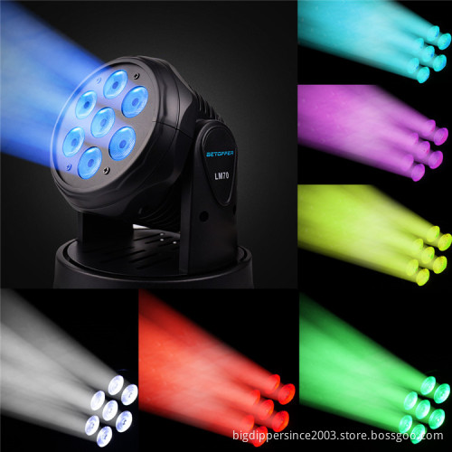 moving head light Big Dipper Betopper Seven Stars LM70S dj lights 7*8W RGBW 4 in 1 Mini Moving Head Wash